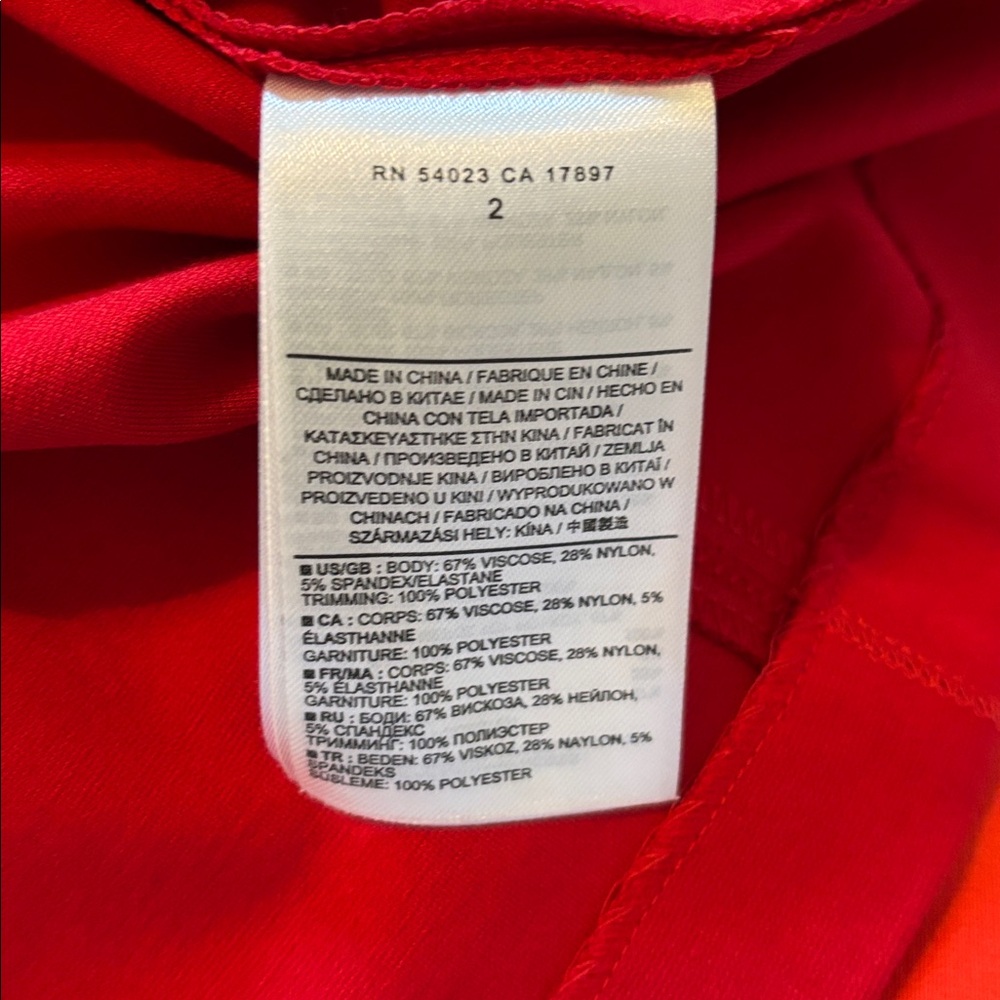 Classic Red Short-Sleeve Fit & Flare Dress - Picture 5 of 5